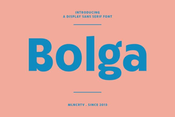 Bolga: A Modern Sans Serif Display Font for Editorial Design