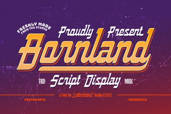 Borndland: A Bold Display Font for Handmade Brands