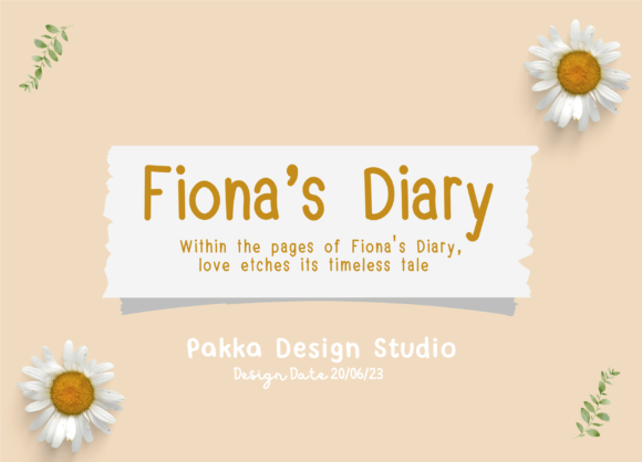 Fionas Diary: A Princess-Themed Script Font for Digital Branding