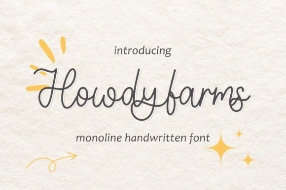 Howdyfarms Handwritten Font for Warm, Authentic Craft Projects