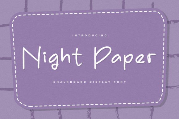 Night Paper: A Chalkboard Script Font That Breathes Quiet Confidence