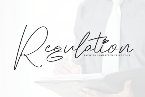 Regulation: A Romantic Handwritten Font for Editorial Design