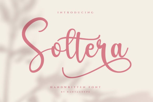 Soltera: A Handwritten Typeface for Modern Editorial Design