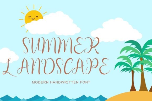 Summer Landscape: A Handwritten Typeface for Calm Editorial Design